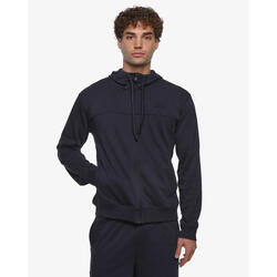 Sweat-shirt taupe pour homme en matière synthétique pour le fitness