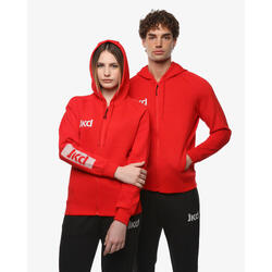 Sweat-shirt royal pour homme et femme en matière synthétique pour le fitness