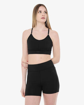 Zwarte synthetische fitness tanktop voor dames