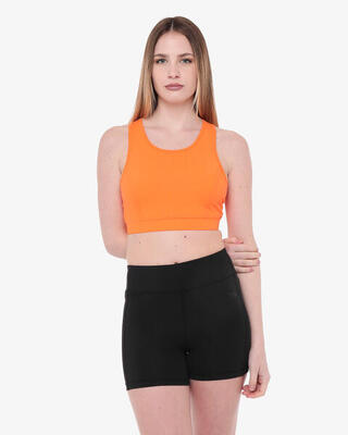 Witte synthetische fitness tanktop voor dames