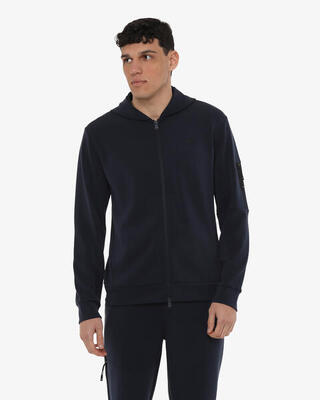 Schwarzes Fitness-Sweatshirt aus Synthetik für Herren