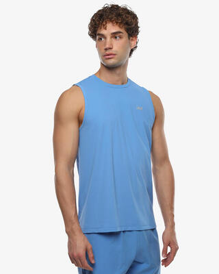 Zwarte synthetische fitness tanktop voor heren