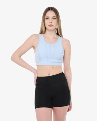 Witte synthetische fitness tanktop voor dames