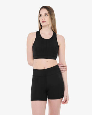 Witte synthetische fitness tanktop voor dames