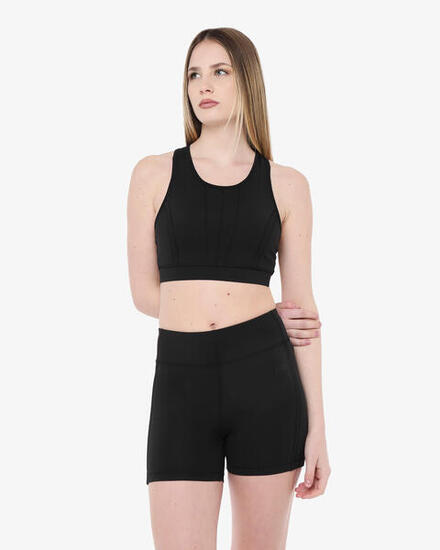 canotta bianco da donna in mat. sintetico da fitness