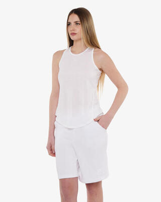 Lichtblauwe synthetische fitness tanktop voor dames