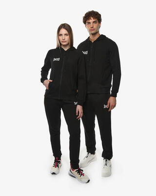Schwarze synthetische Fitnesshosen für Herren und Damen