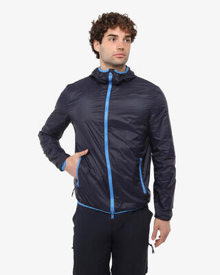 giacca piombo e navy da uomo in mat. sintetico da fitness