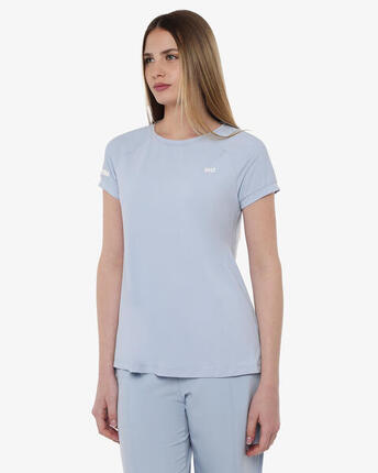t-shirt de fitness synthétique blanc pour femme