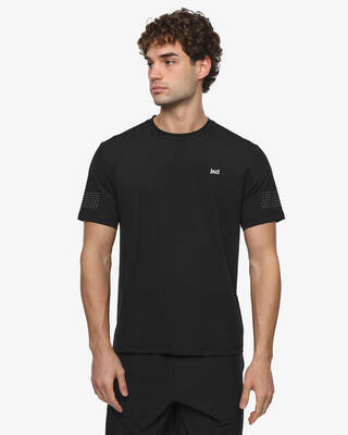 Zwart synthetisch fitness-t-shirt voor heren