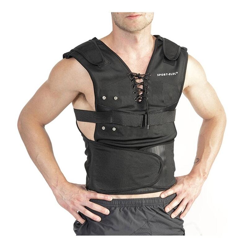 Sport-elec - Gilet Pour Électrostimulation Compatible Avec Compex, Cefar, Sport-elec - Electrode - Noir - Taille Unique - Decathlon