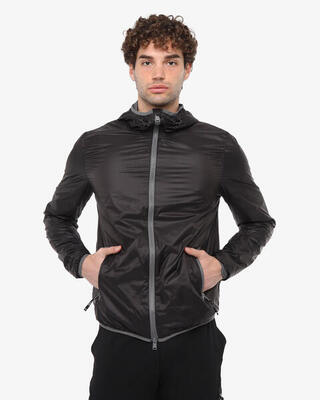 giacca piombo e navy da uomo in mat. sintetico da fitness