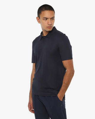 Taupe poloshirt voor heren in synthetisch materiaal voor fitness