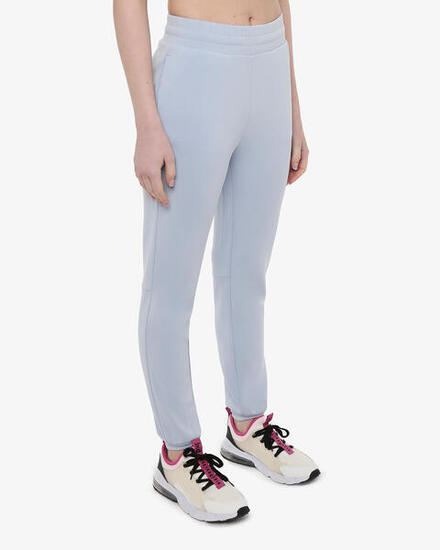 hellblaue Synthetik-Fitnesshose für Damen