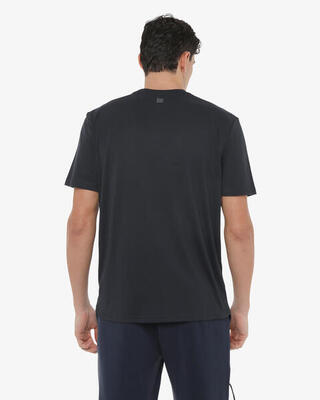 Zwart synthetisch fitness-t-shirt voor heren