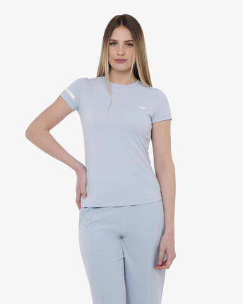 t-shirt de fitness synthétique blanc pour femme