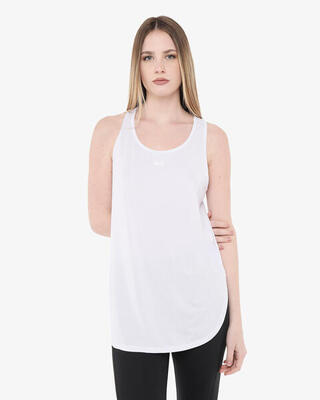 Witte synthetische fitness tanktop voor dames