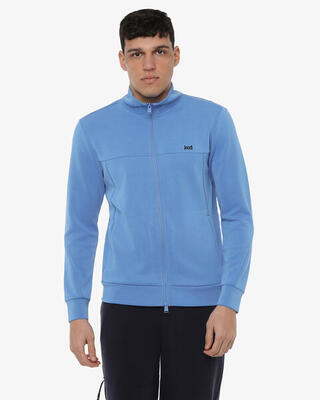 Marineblaues Herren-Sweatshirt aus synthetischem Material für Fitness