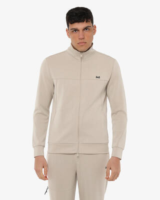 Marineblaues Herren-Sweatshirt aus synthetischem Material für Fitness