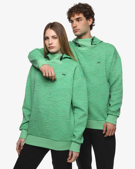 Orangefarbenes Sweatshirt für Damen und Herren aus synthetischem Material für Fi