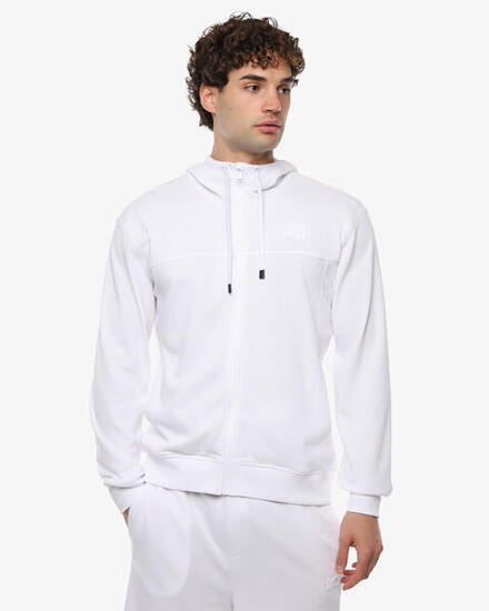 Sweat-shirt de fitness synthétique blanc pour homme