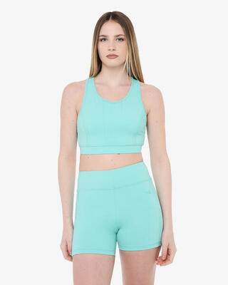 Witte synthetische fitness tanktop voor dames