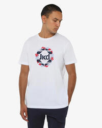 T-shirt de fitness synthétique blanc pour homme