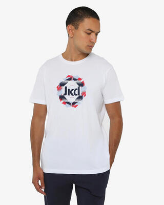 Wit synthetisch fitness-t-shirt voor heren