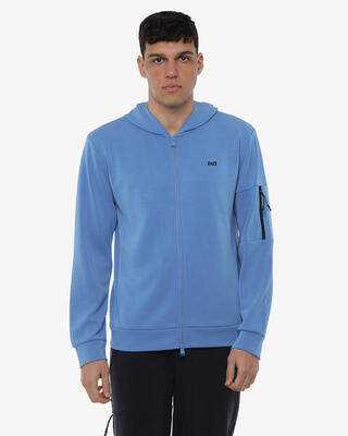 Schwarzes Fitness-Sweatshirt aus Synthetik für Herren