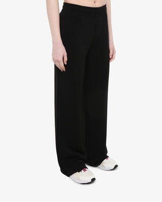 Zwarte synthetische fitnessbroek voor dames