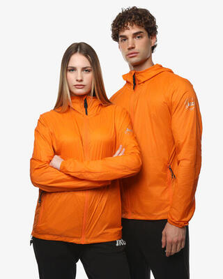 Oranje en veelkleurige synthetische fitnessjas voor heren en dames