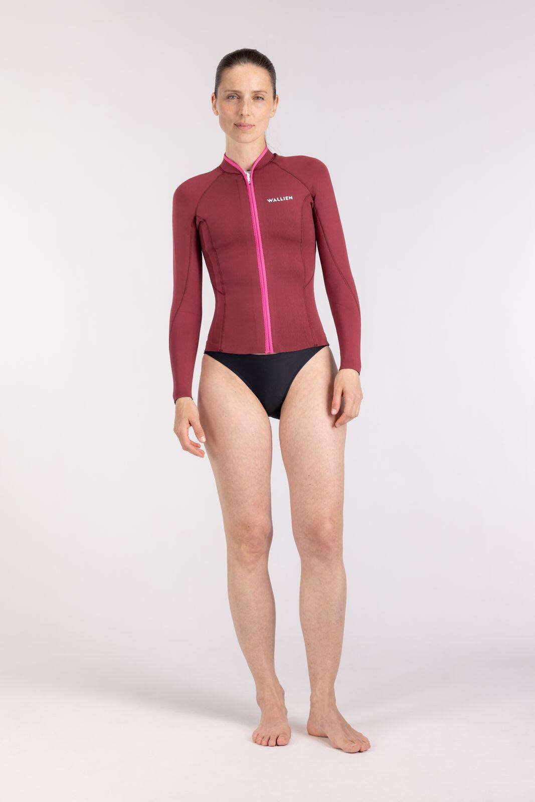Veste de combinaison premium pour le surf, kite et la natation en Yulex - Rouge 3/7
