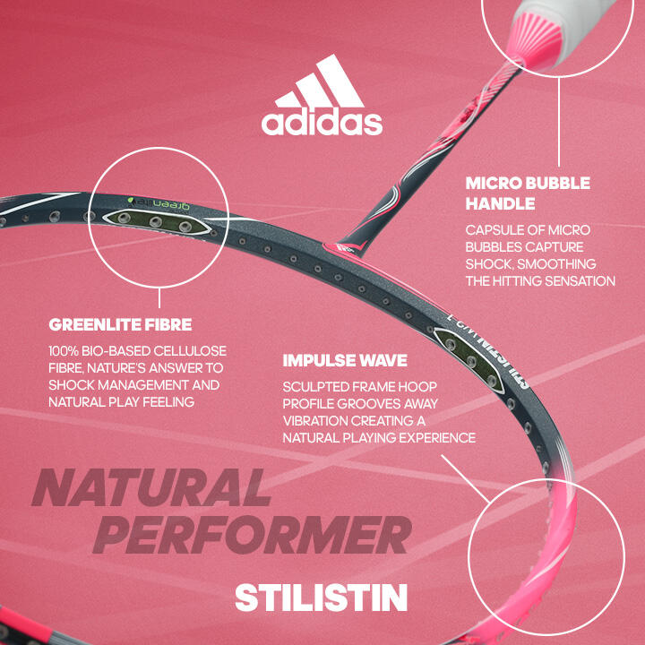 adidas - adidas バドミントンラケット Stilistin W3.1 ガット付き adidas - adidas バドミントンラケット Stilistin W3.1 ガット