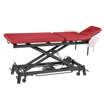 Elektrische Therapieliege Ecofresh 3.0, 80 cm, 3-teilig Bordeaux Anthrazit