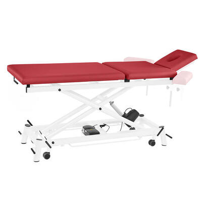 Elektrische Therapieliege Ecofresh 3.0, 80 cm, 3-teilig Bordeaux Weiß