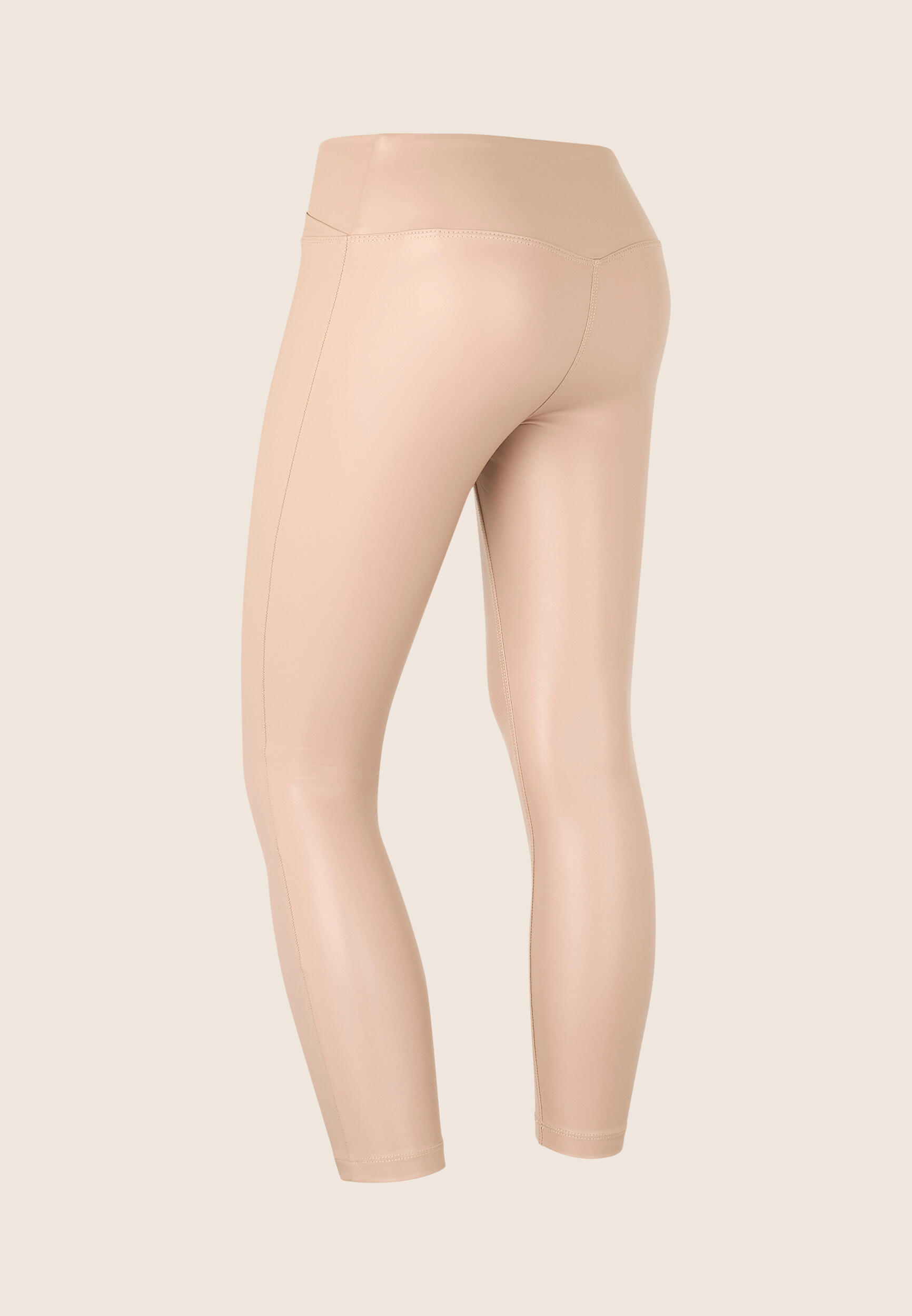 Leggings 7/8 vita regular effetto lucido con incrocio 2/3