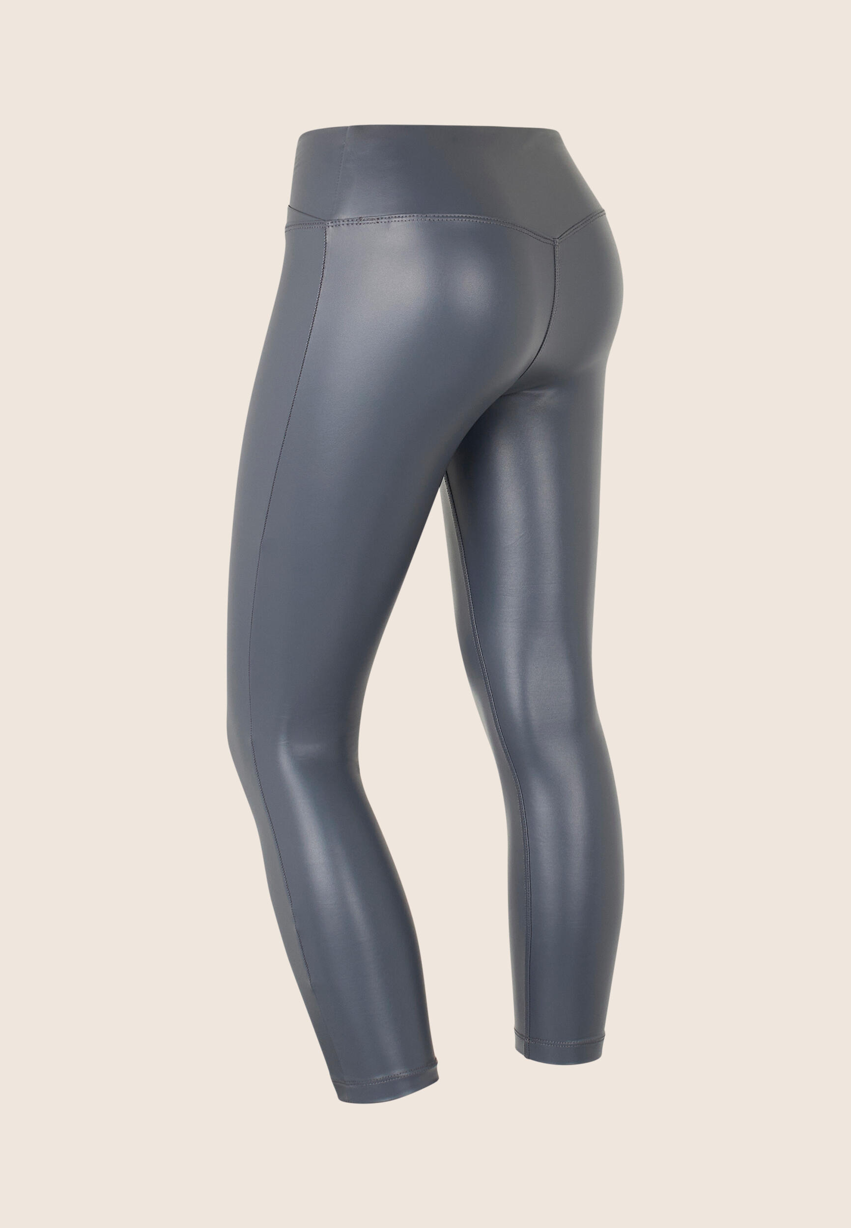 Leggings 7/8 vita regular effetto lucido con incrocio 2/3
