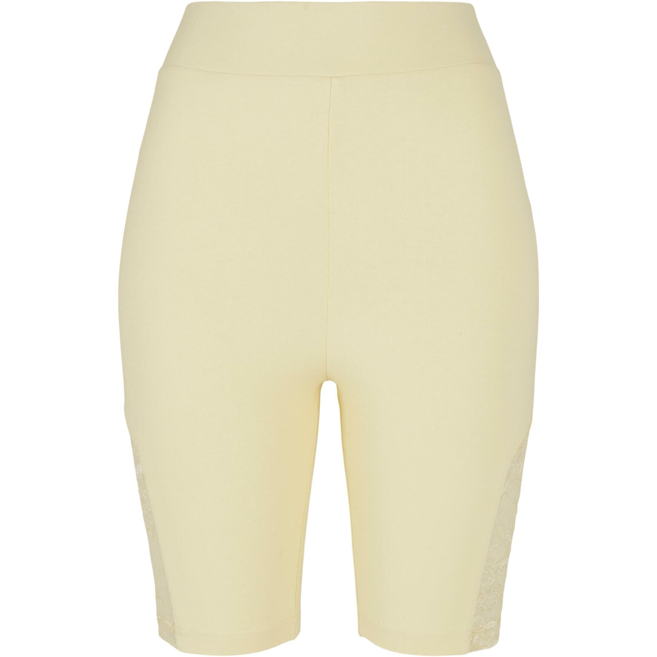 Urban Classics - Cuissard Taille Haute Femme Urban Classics Lace Inset - Cuissard De Running - Jaune - Decathlon