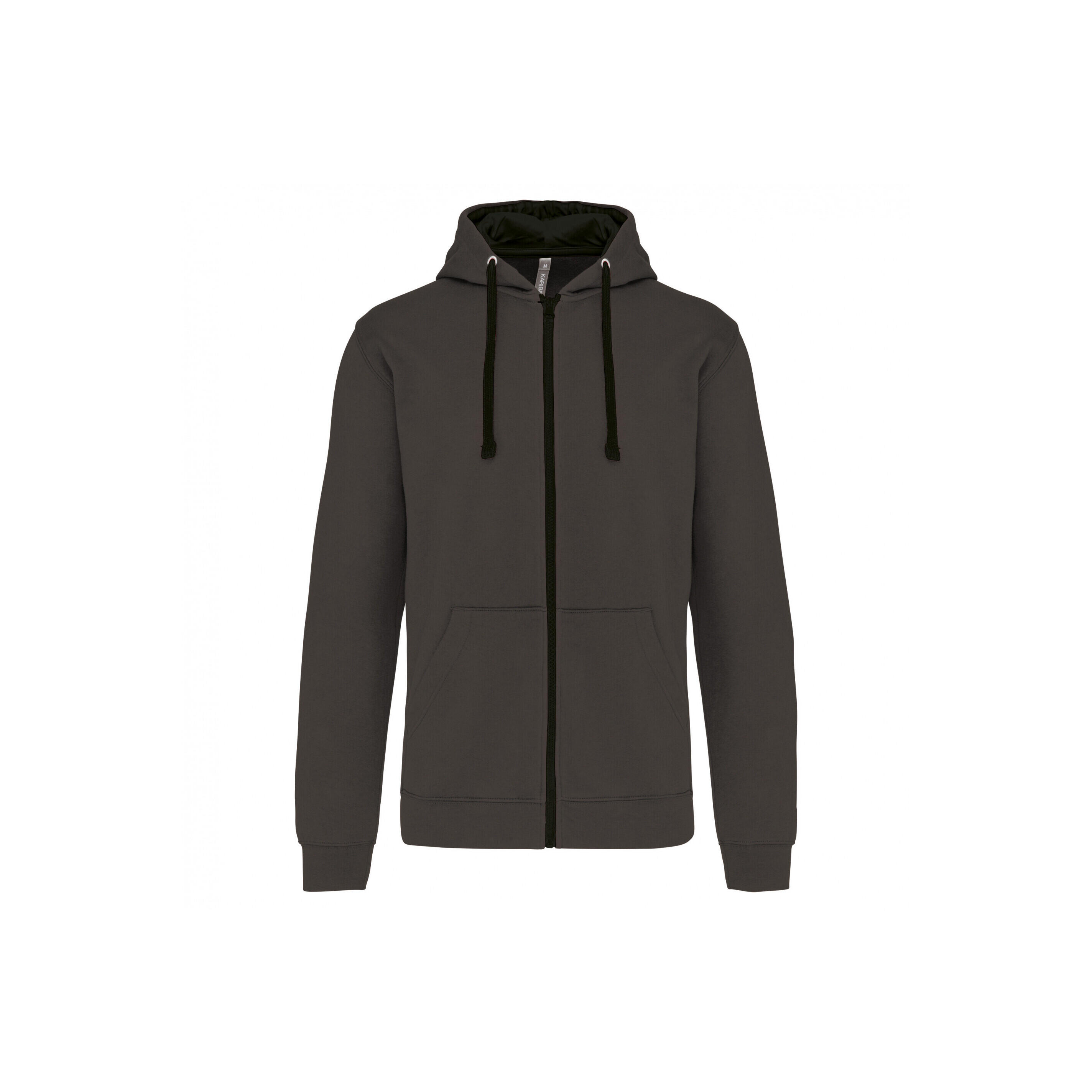 KARIBAN Contrasting zipped hoodie Kariban