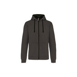 Sweathirt zippé à capuche Kariban Contrastée