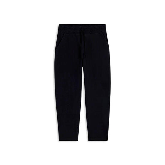 Pantaloni cropped in felpa di cotone tinto effetto vintage