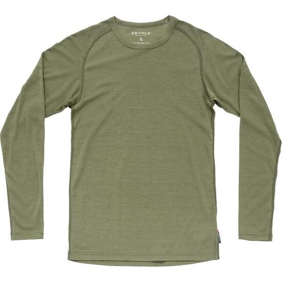 Langarm-Shirt Lauparen Merino 190 Base Shirt Man lichen