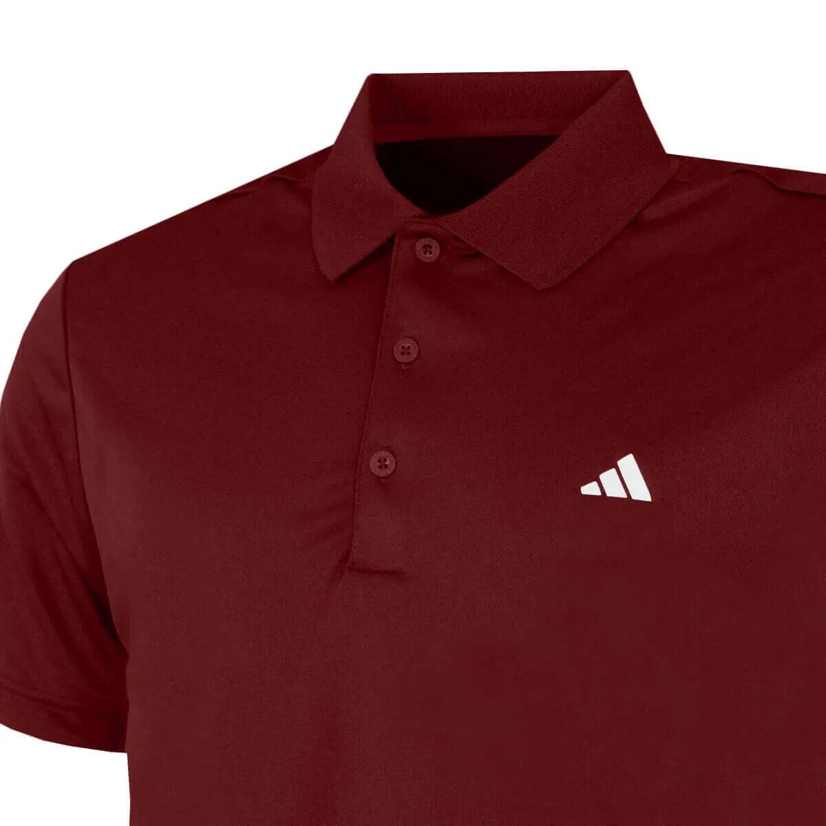 adidas Golf Mens Performance LC Polo Shirt - Core Burgundy Sport - S 3/6