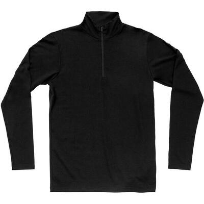Funktionsshirt Breeze Plus Merino 200 Zip Neck Man black
