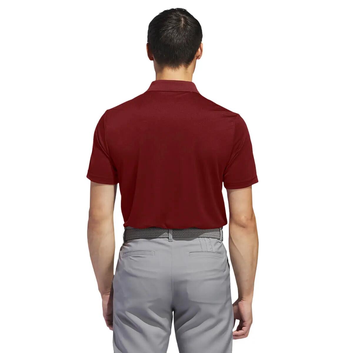 adidas Golf Mens Performance LC Polo Shirt - Core Burgundy Sport - S 5/6