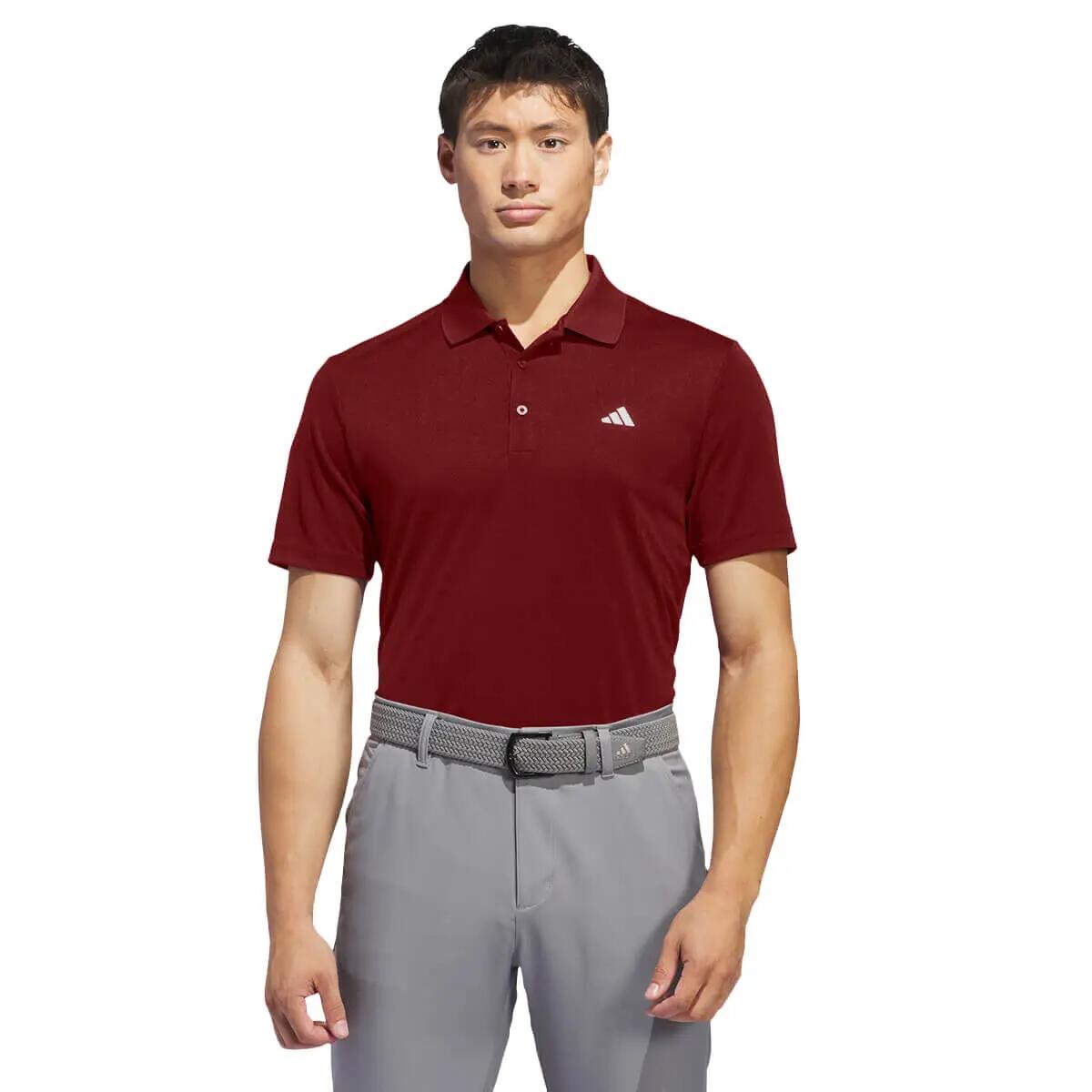 adidas Golf Mens Performance LC Polo Shirt - Core Burgundy Sport - S 4/6