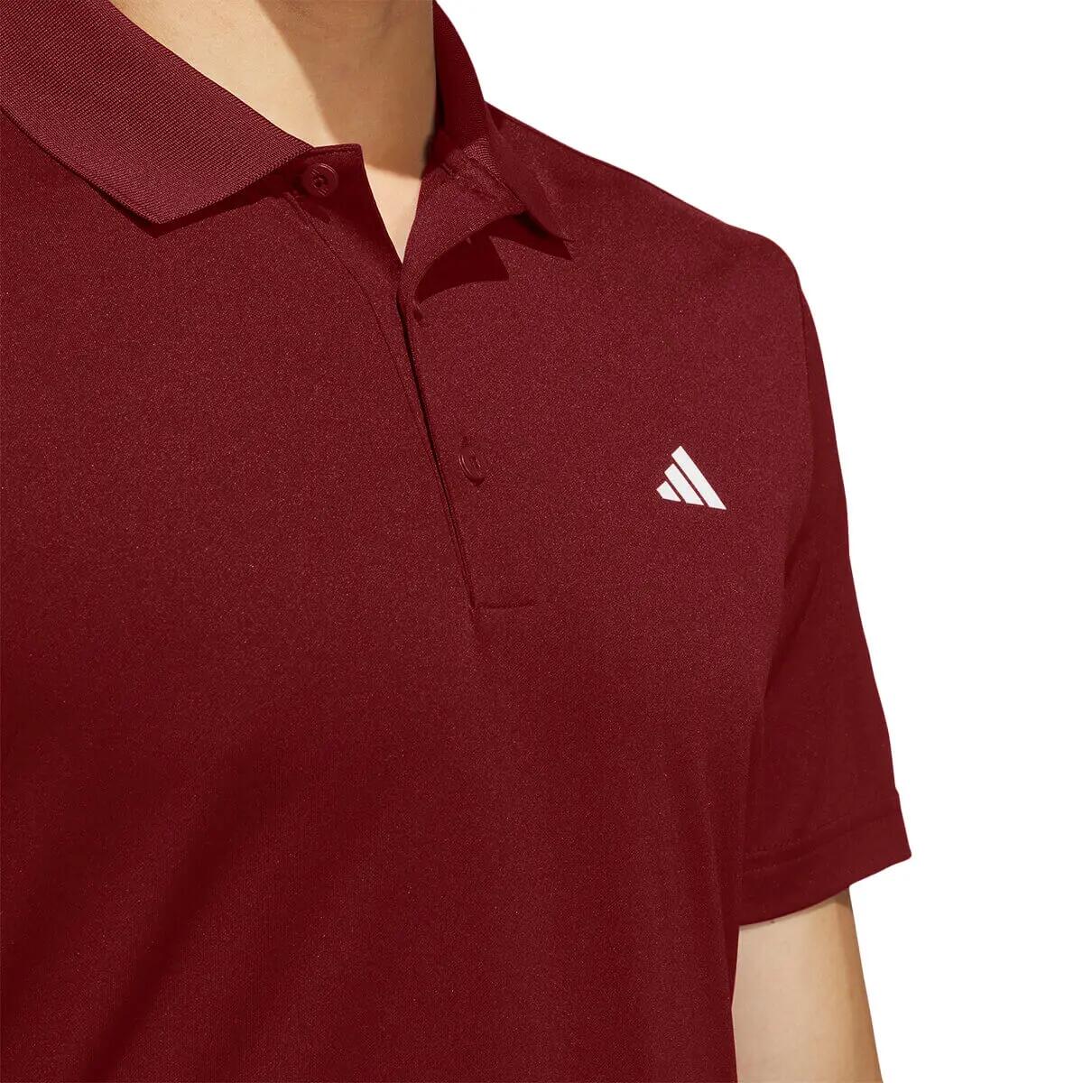 adidas Golf Mens Performance LC Polo Shirt - Core Burgundy Sport - S 6/6