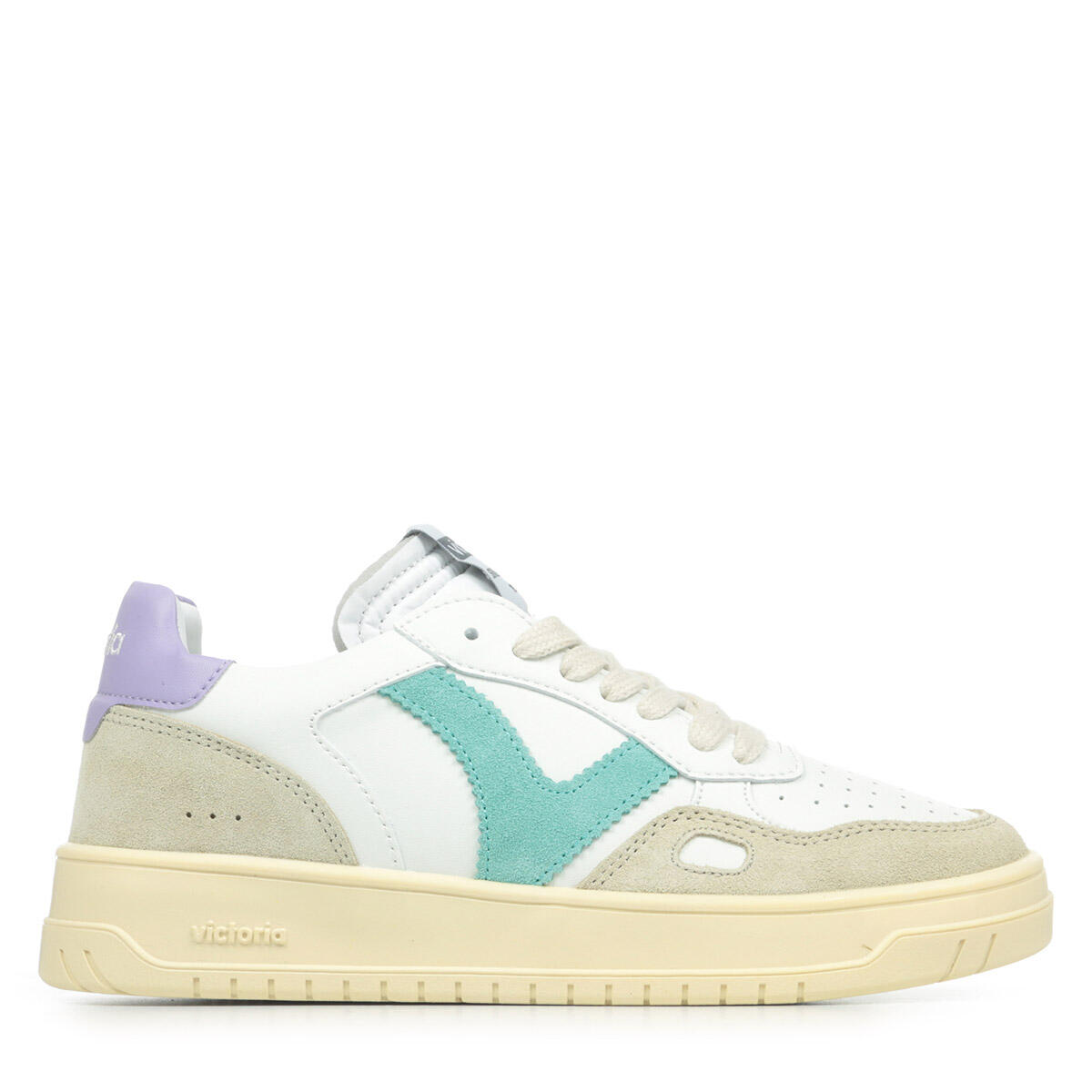 Victoria - Baskets Femme Seul Efecto Piel & Serra - Baskets - Blanc - Decathlon