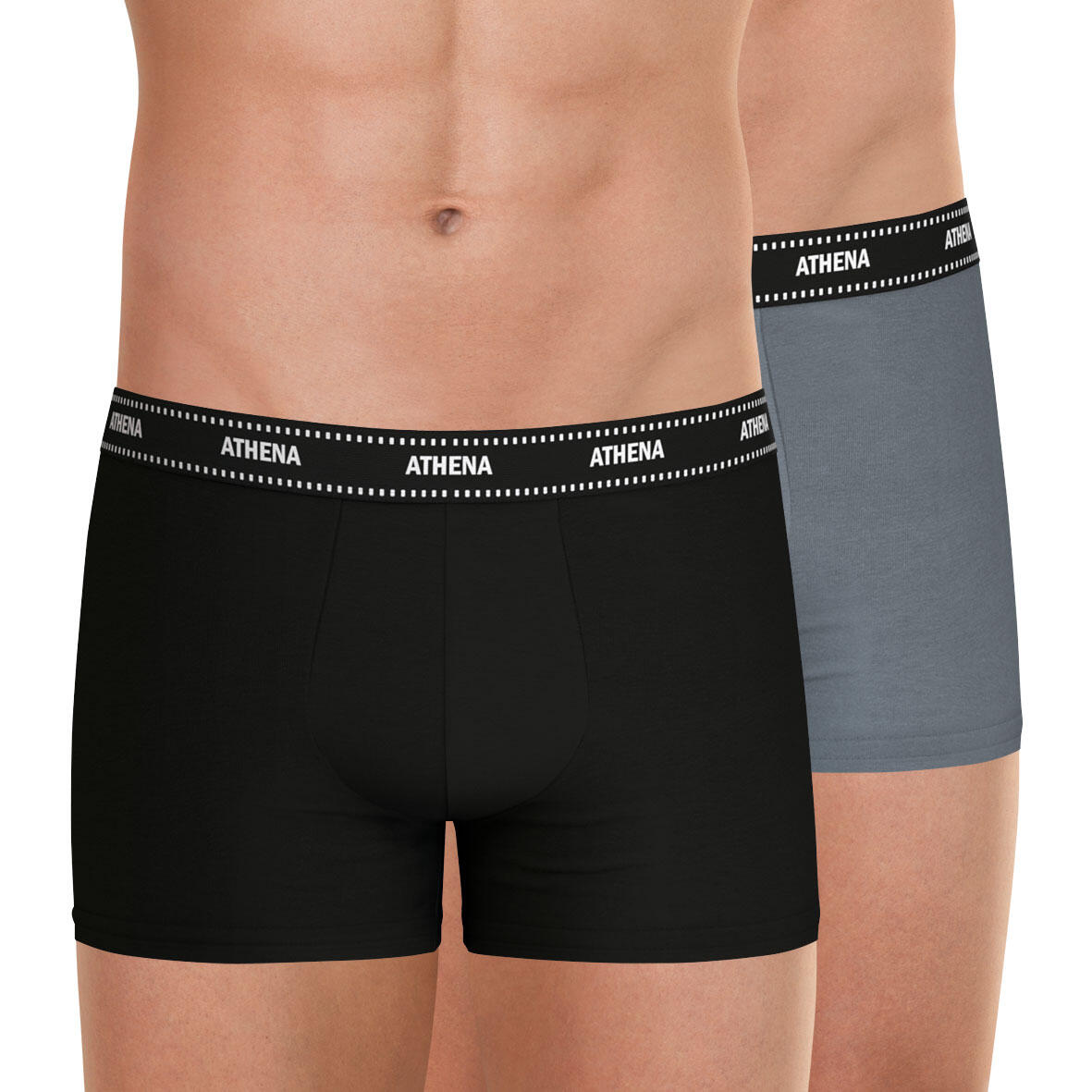 Athena - Lot De 2 Boxers Homme Duo Essentiel - Slip - Gris - 52 2xl - Decathlon