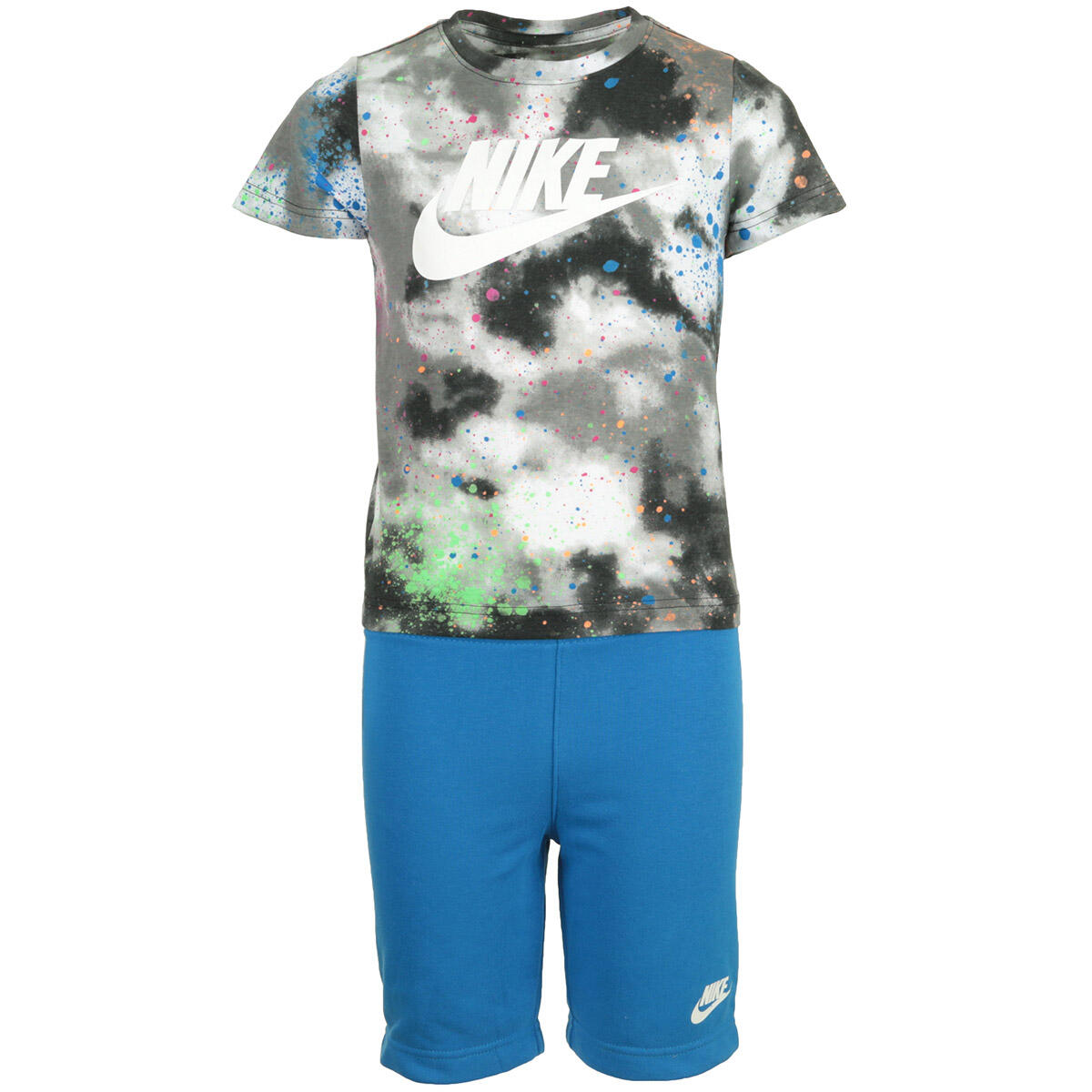 Nike - Ensemble Sportwear Enfant Nsw Tie Dye Tee + Short Set - Survêtement - Bleu - 4 À 6 Ans - Decathlon